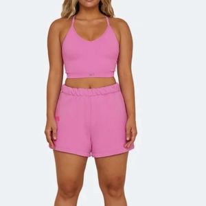 SET ACTIVE: Sweat Shorts - PINK (Flamingo)